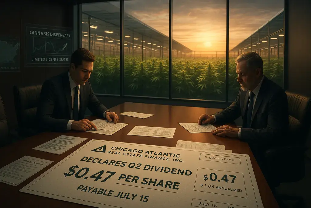 Chicago Atlantic Declares Q2 Dividend, Signaling Steady Appetite for Cannabis Lending